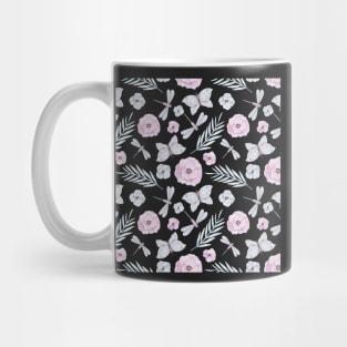 Watercolor Butterflies, Flowers and Dragonflies Mug